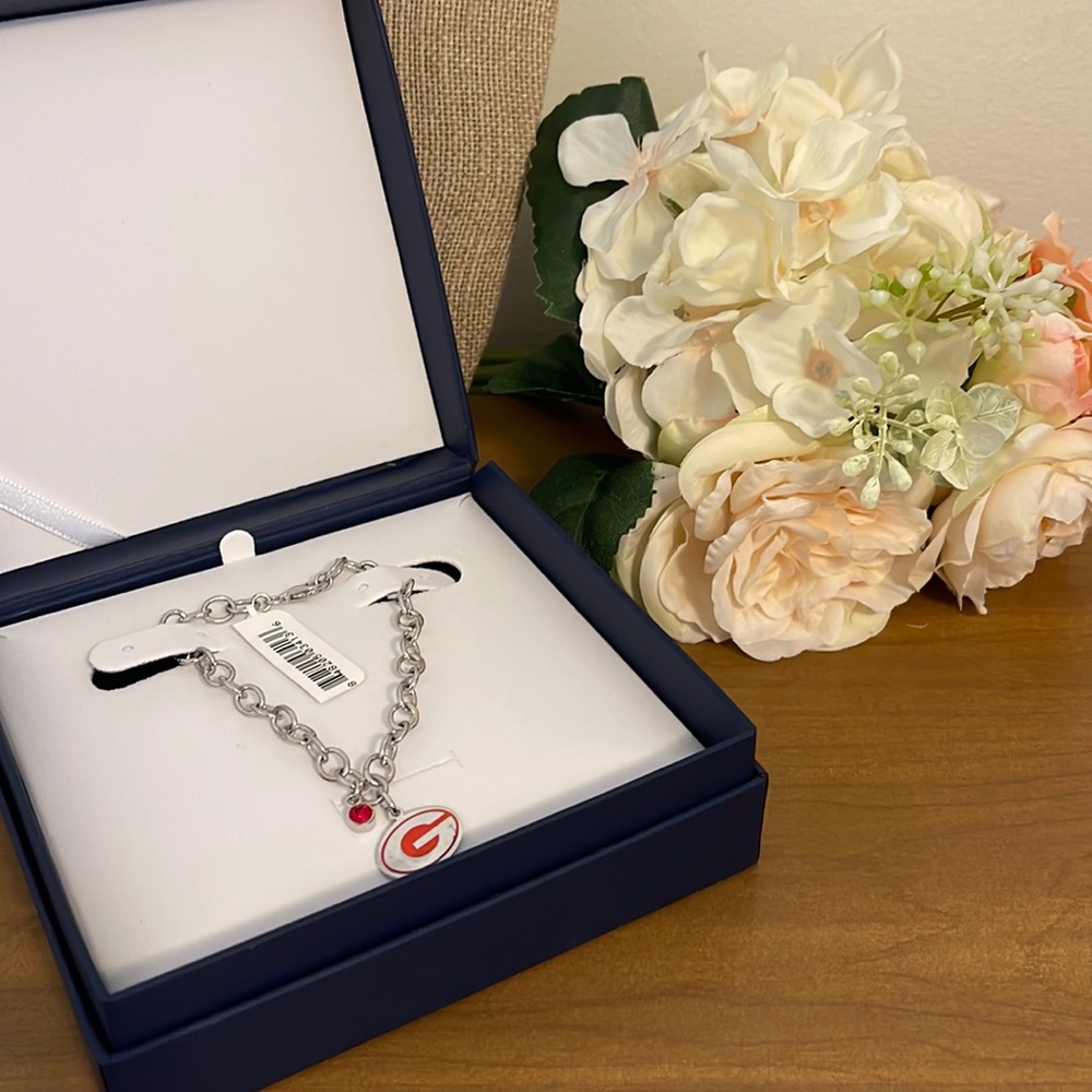 UGA bracelet with red gem